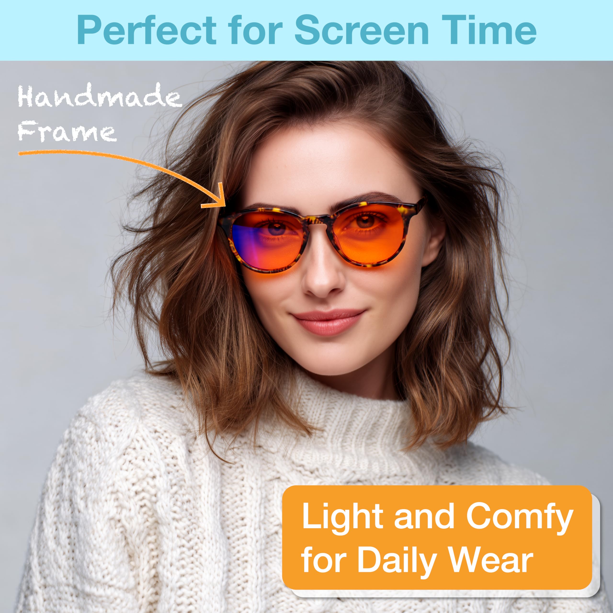 Amazon.co.jp: より良い睡眠のためのオレンジブルー遮光メガネ - 99.5